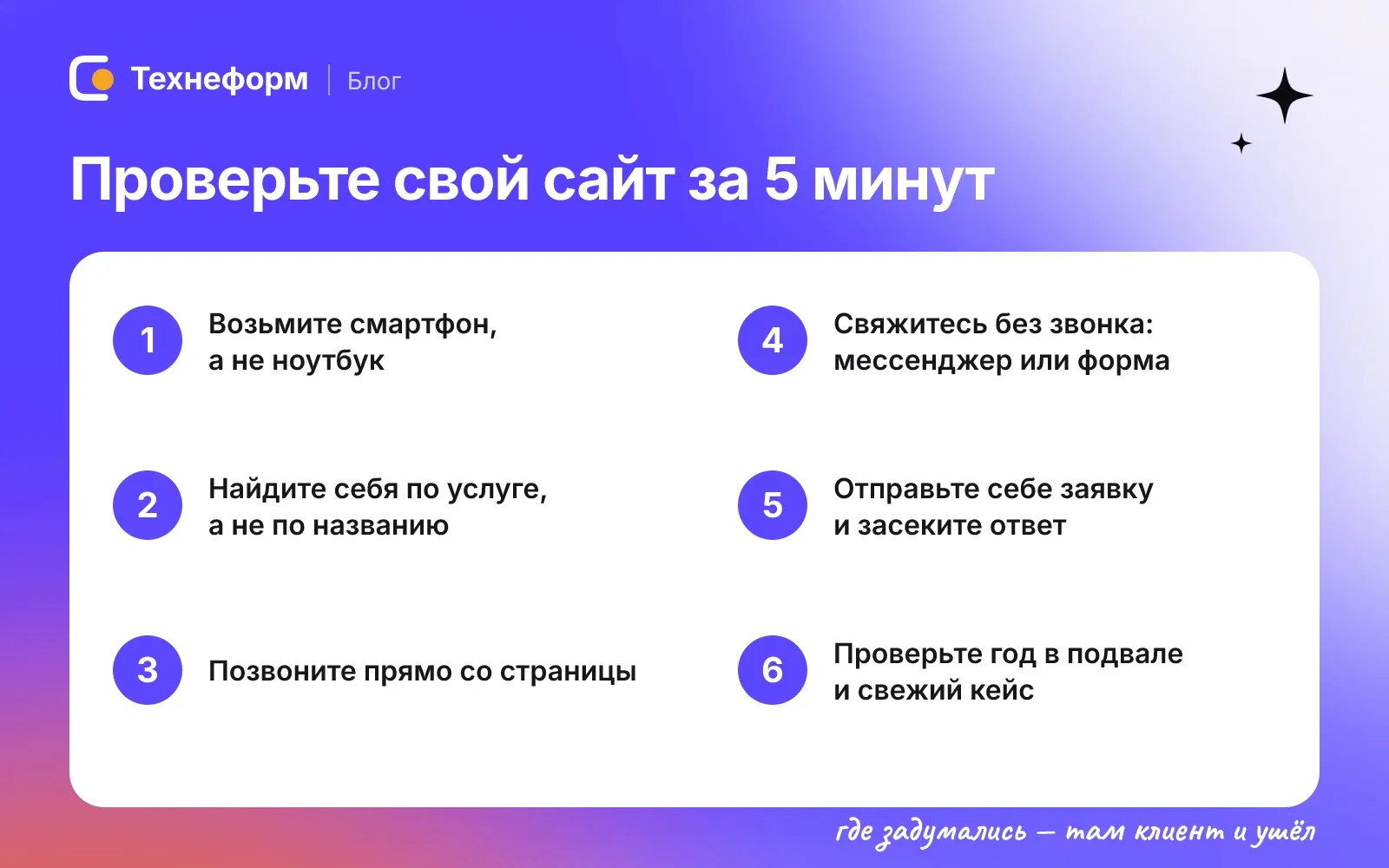Проверка сайта за 5 минут: шесть шагов